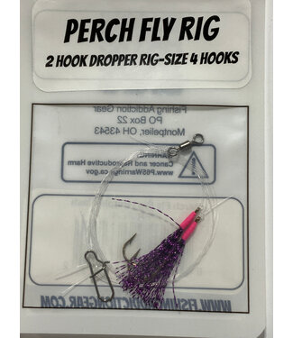 FISHING ADDICTION PERCH FLY RIG PURPLE FLASH 2HOOK DROPPER RIG SZ 4 HOOK