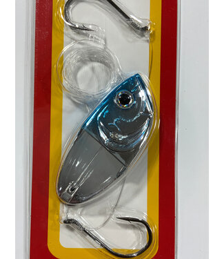 LUHR JENSEN Cut Bait Head with Rigging - Chrome Blue