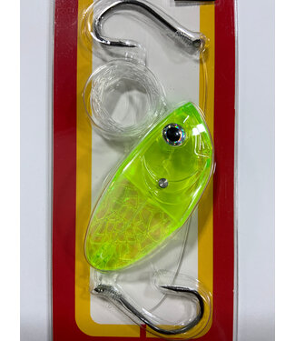 LUHR JENSEN Cut Bait Head with Rigging - Fish Candy Chartreuse UV