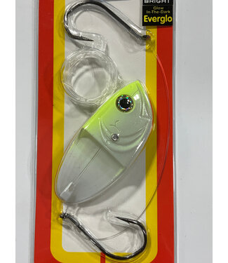 LUHR JENSEN Cut Bait Head with Rigging - Chartreuse Glow