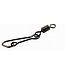 Mustad Black Rolling Swivel w/ Diamond Eye & Snap 12