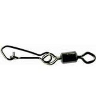 Mustad Black Rolling Swivel w/ Diamond Eye & Snap 9