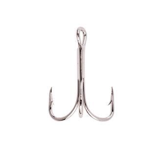 WRIGHT & MCGILL CO. EAGLE CLAW LAZER TREBLE HOOK SZ 1/0 5/PK 2X STRONG NICKLE