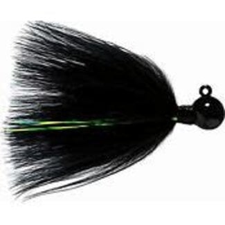 HAWKEN FISHING HAWKEN SY'S MARABOU JIG 1/32OZ BLACK NICKEL HEAD/BLACK 2PK