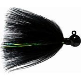 HAWKEN FISHING HAWKEN SY'S MARABOU JIG 1/64OZ BLACK NICKEL HEAD/BLACK 2PK