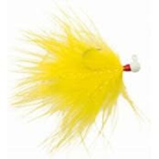 HAWKEN FISHING HAWKEN SY'S MARABOU JIG 1/16OZ GLOW WHITE HEAD/FLO YELLOW 2PK