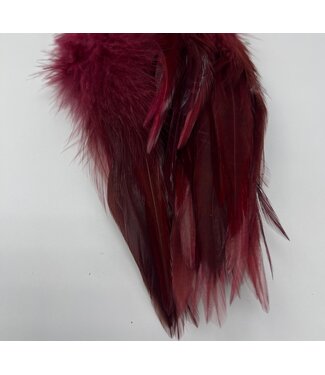 Wapsi STRUNG ROOSTER SADDLES LONG, WINE/NAT CSN052