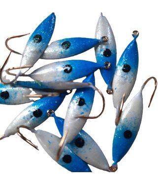 Caty Jigs CATY JIGS - LIGHTNING - SZ 6 - 2PK - WHITE PEARL / BLUE - 65-22-6