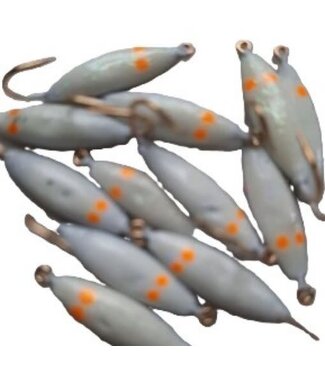 Caty Jigs CATY JIGS - LIGHTNING - SZ 6 - 2PK - GLOW WHITE W/EYES - 65-08-6