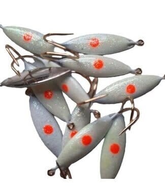 Caty Jig CATY JIG - LIGHNING - SZ 2 - 2PK - WHITE GLOW W/DOT - 75-03-0