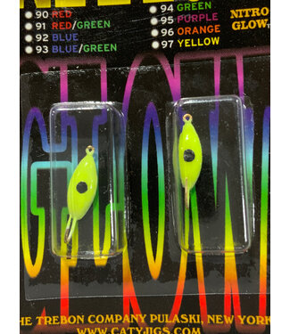 Caty Jigs CATY JIGS - THUNDER - SZ 8 - 2PK - YELLOW NITRO GLOW- 15-97-6