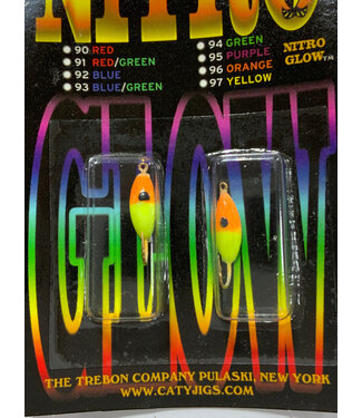 Caty Jigs CATY JIGS - THUNDER - SZ 8 - 2PK - YELLOW/ORANGE NITRO GLOW- 15-98-6