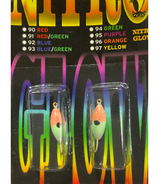 Caty Jigs CATY JIGS - THUNDER - SZ 8 - 2PK - RED/GREEN NITRO GLOW- 15-91-6