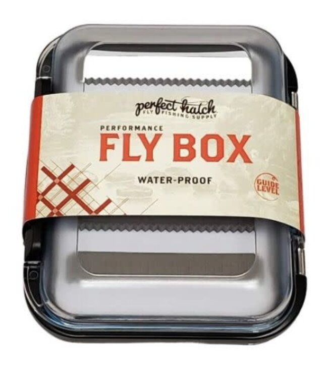 PERFECT HATCH PERFECT HATCH FLY BOX-WATERPROOF-CLEAR-BLACK SLIT FOAM DBL SIDED-SMALL-5x4x1.75in