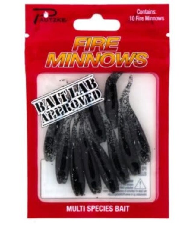 PAUTZKE BAIT CO., INC. PAUTZKE FIRE MINNOWS-2.5"-10PK-BLACK