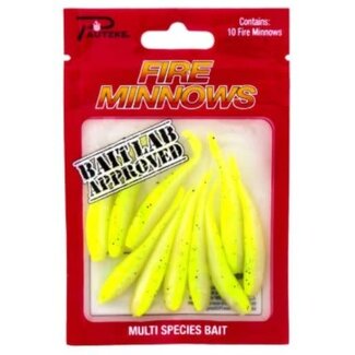PAUTZKE BAIT CO., INC. PAUTZKE FIRE MINNOWS-2.5"-10PK-CHARTREUSE