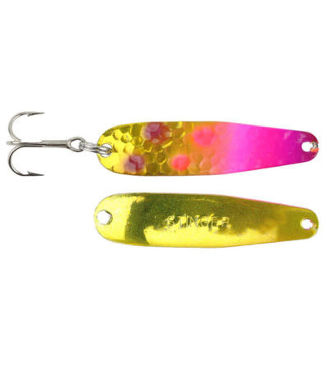 Gibbs-Delta Tackle MICHIGAN STINGER-SCORPION-2.25-SILVER HAMMERED-ANTIFREEZE BARBIE