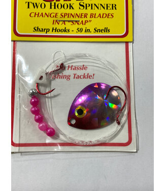 Quick Change System QUICK CHANGE-COLO. SPINNER-SZ4 BLADE-2 HK.(SZ4 RED)-14LB 50" SNELL-HOLO PURP CISCO