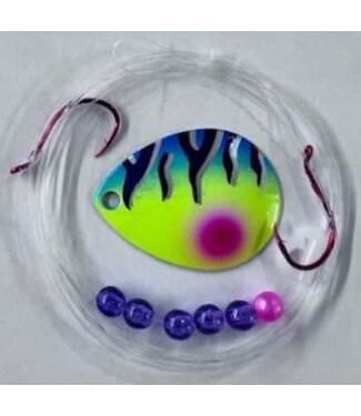 Quick Change System QUICK CHANGE-COLO. SPINNER-SZ4 BLADE-2 HK.(SZ4 RED)-14LB 50" SNELL-TGR STRP VOODOO TS44