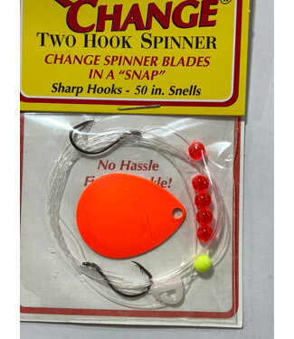 Quick Change System QUICK CHANGE-COLO. SPINNER-SZ4 BLADE-2 HK.(SZ4)-14LB 50" SNELL-ORANGE