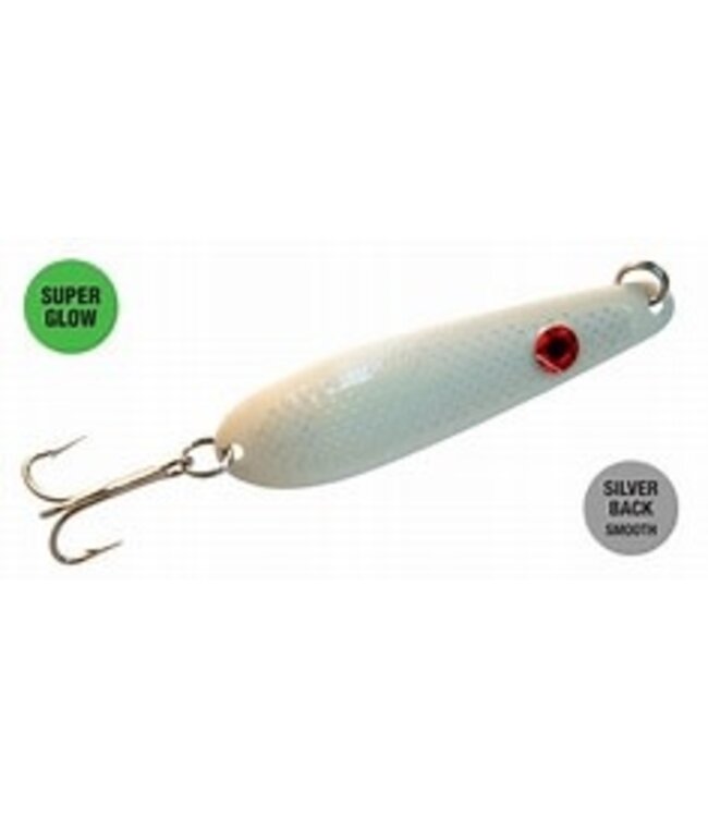 NORTHERN KING LURES NORTHERN KING LURES - 28 TROLLING SPOON - 3.75" - RED EYE GHOST GLOW (28 REGG)