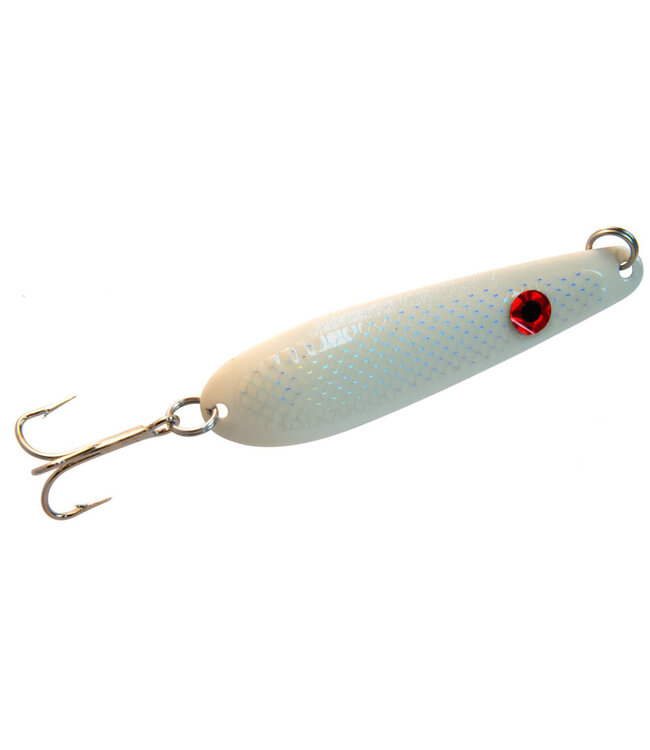 NORTHERN KING LURES NORTHERN KING LURES - 28 TROLLING SPOON - 3.75" - RED EYE GHOST GLOW (28 REGG)