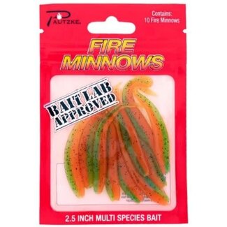PAUTZKE BAIT CO., INC. PAUTZKE FIRE MINNOWS-2.5"-10PK-FIRETIGER