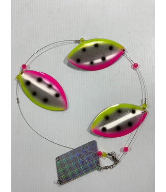 HAMMERHEAD TACKLE HAMMERHEAD COWBELLS 4/0 SILVER CUP CRYSTALLINA WATERMELON (AL4235)