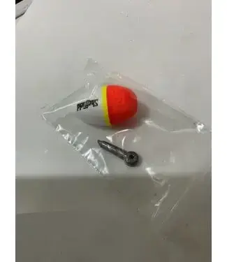 Sheffield Fishing Products SHEFFIELD WEIGHTED FOAM FLOATS SM 1.5" ORANGE / WHITE WITH REMOVABLE LEAD PEG