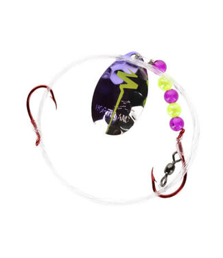 NORTHLAND FISHING TACKLE NORTHLAND GRAVEL GRINDER HARNESS-1/CD-60"w/-#4 Colo.-#2/#4 HKS-PURPLE RACECAR