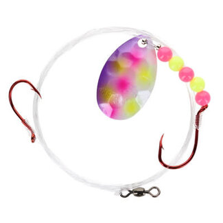 NORTHLAND FISHING TACKLE NORTHLAND GRAVEL GRINDER HARNESS-1/CD-60""w/-#4 Colo.-#2/#4 Hks-SUPERGLO PURPLE WONDER