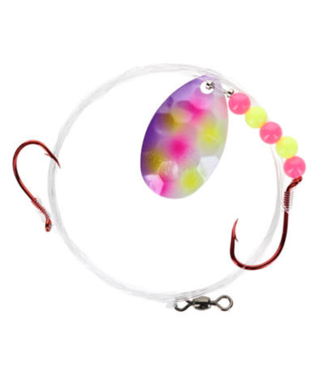 NORTHLAND FISHING TACKLE NORTHLAND GRAVEL GRINDER HARNESS-1/CD-60""w/-#4 Colo.-#2/#4 Hks-SUPERGLO PURPLE WONDER
