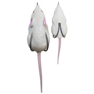 Lunkerhunt LUNKERHUNT FURENZY MOUSE - WHITE - 2" - 3/8 OZ