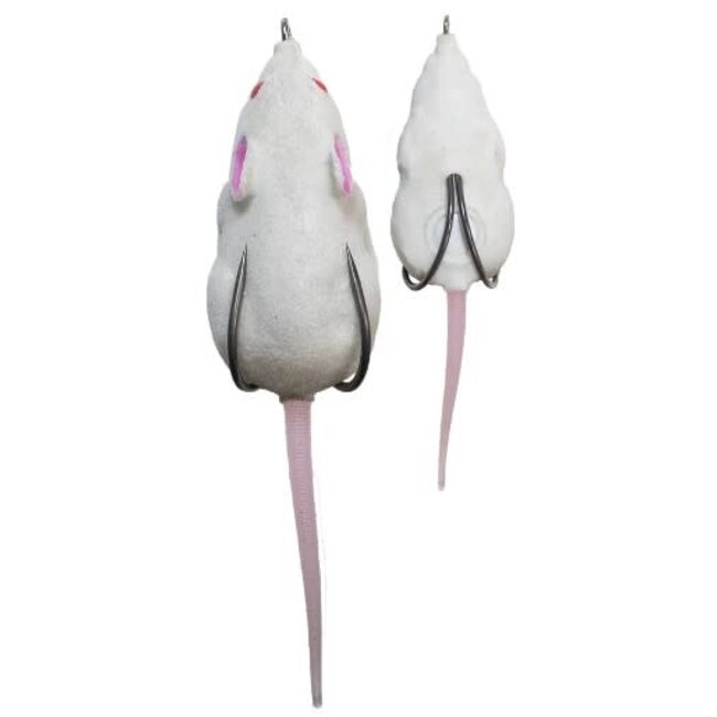 Lunkerhunt LUNKERHUNT FURENZY MOUSE - WHITE - 2" - 3/8 OZ