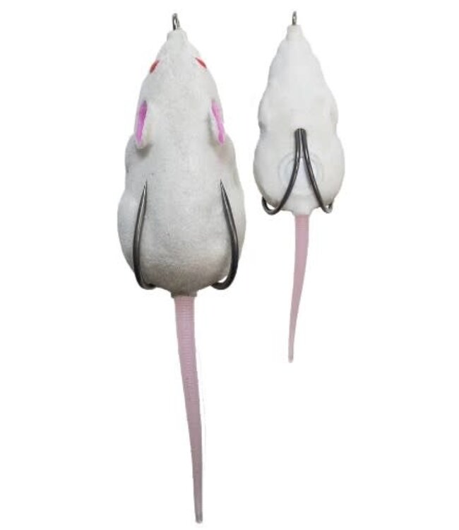Lunkerhunt LUNKERHUNT FURENZY MOUSE - WHITE - 2" - 3/8 OZ
