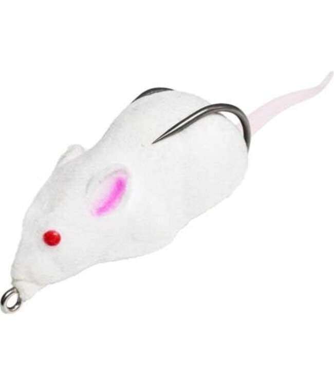 Lunkerhunt LUNKERHUNT FURENZY MOUSE - WHITE - 2" - 3/8 OZ