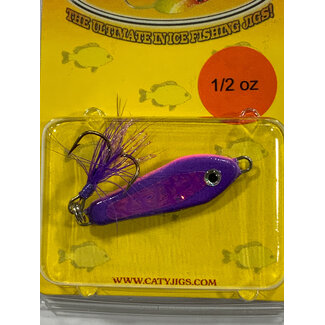 Caty Jigs CATY JIGS - STOP DROP - 1/2 OZ PURPLE / PINK W/TREBLE (99-36-12)