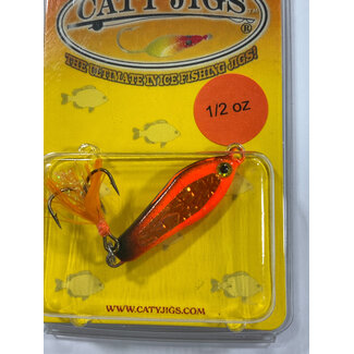 Caty Jigs CATY JIGS - STOP DROP - 1/2 OZ ORANGE W/TREBLE (99-05-12)