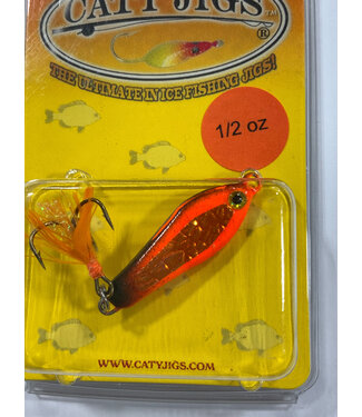 Caty Jigs CATY JIGS - STOP DROP - 1/2 OZ ORANGE W/TREBLE (99-05-12)