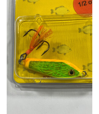 Caty Jigs CATY JIGS - STOP DROP - 1/2 OZ YELLOW / ORANGE W/TREBLE (99-15-12)