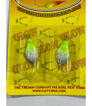 Caty Jigs CATY JIGS - RODENT NITRO - GLOW WHITE / CHARTREUSE GREEN 2PK (84-01-6)