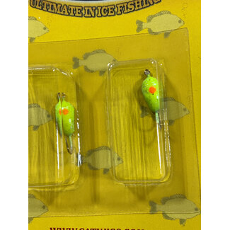 Caty Jigs CATY JIGS - TEAR DROP - YELLOW CHARTREUSE 2PK (35-07-6)