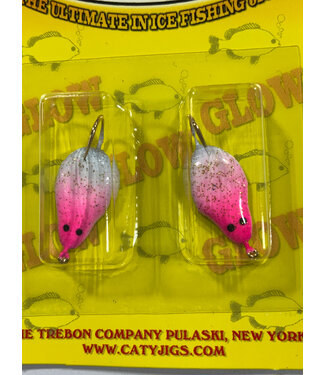 Caty Jigs CATY JIG - RODENT NITRO - GLOW WHITE / PINK 2PK (84-10-6)