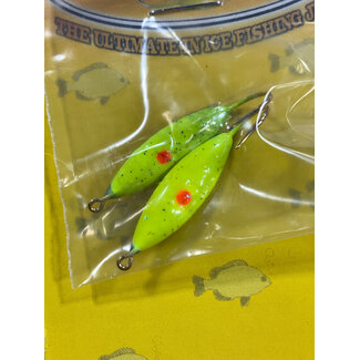 Caty Jigs CATY JIGS - THUNDER - CHARTREUSE YELLOW W/ORANGE DOT 2PK (75-07-6)