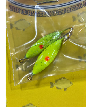 Caty Jigs CATY JIGS - THUNDER - CHARTREUSE YELLOW W/ORANGE DOT 2PK (75-07-6)