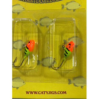 Caty Jigs CATY JIGS - FOOTBALL - SIZE 8 2PK FLAME RED AND YELLOW CHARTREUSE (22-15-6)