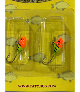 Caty Jigs CATY JIGS - FOOTBALL - SIZE 8 2PK FLAME RED AND YELLOW CHARTREUSE (22-15-6)