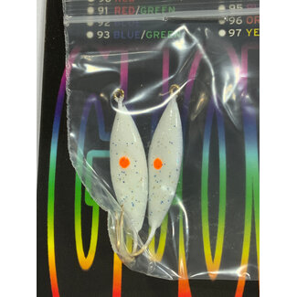 Caty Jigs CATY JIGS GLOW WHITE W/ORANGE DOT 2PK (75-03-6)