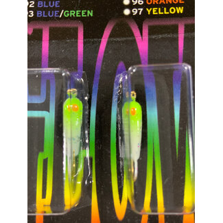 Caty Jigs CATY JIGS - SLIM - GLOW WHITE / GREEN W/GLITTER (50-01-6)