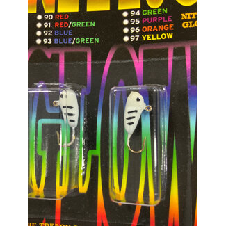 Caty Jigs CATY JIGS -RUG RAT -  SIZE 10 2PK WHITE GLOW (23-03-6)